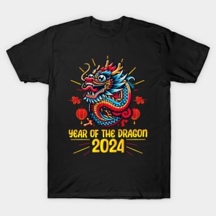 Majestic 2024 Dragon - Lunar New Year Celebration Design T-Shirt